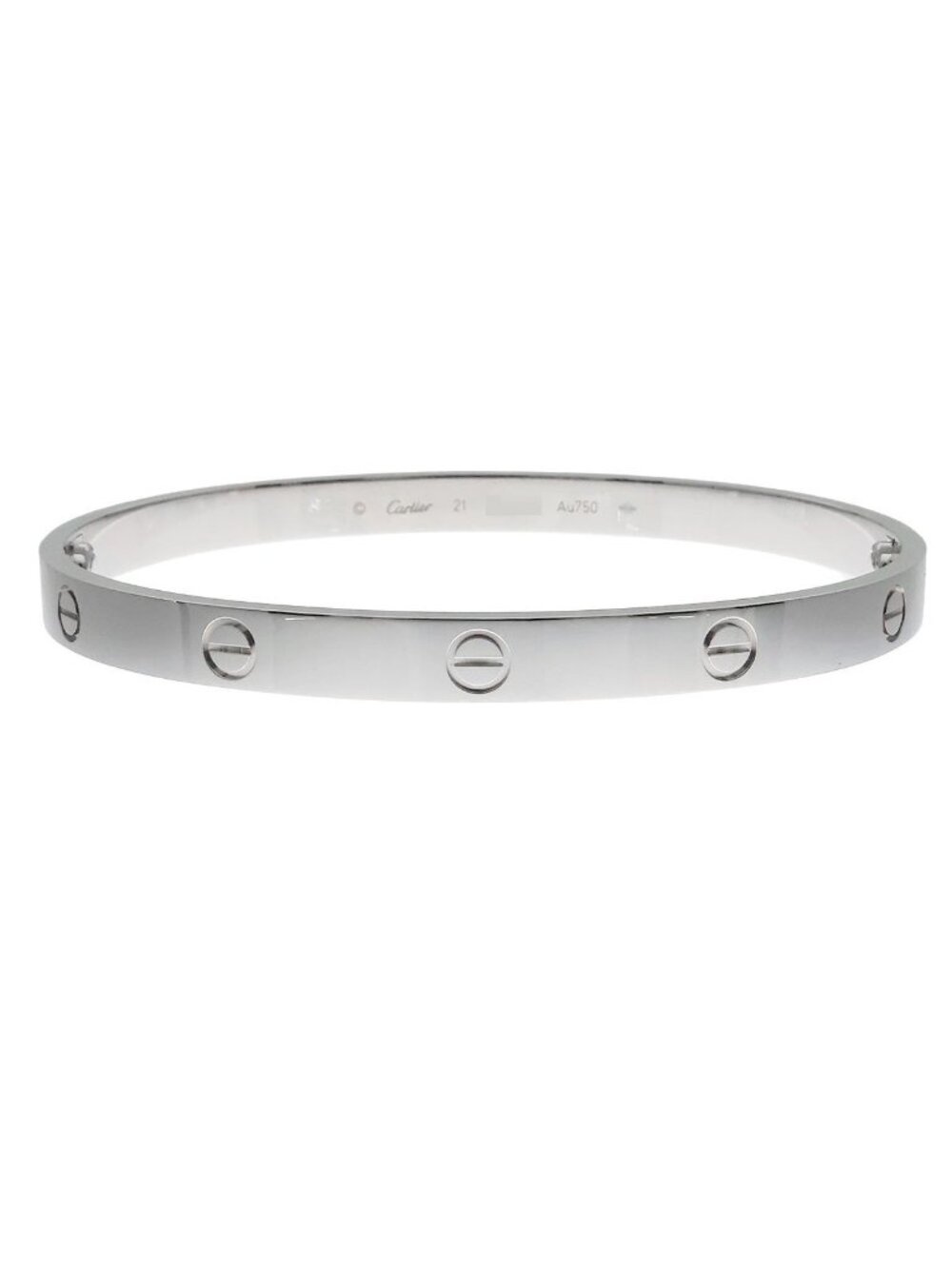 Cartier Love Bracelet White Gold 18K Bangle 21 20.5